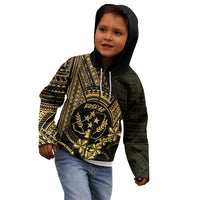 Gold Kosrae Liberation Day Kid Hoodie September 8 Polynesian Tattoo - Polynesian Pride