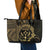 Gold Kosrae Liberation Day Leather Tote Bag September 8 Polynesian Tattoo - Polynesian Pride