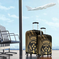 Gold Kosrae Liberation Day Luggage Cover September 8 Polynesian Tattoo - Polynesian Pride