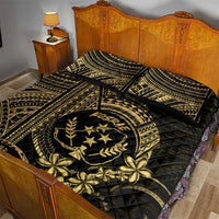 Gold Kosrae Liberation Day Quilt Bed Set September 8 Polynesian Tattoo - Polynesian Pride