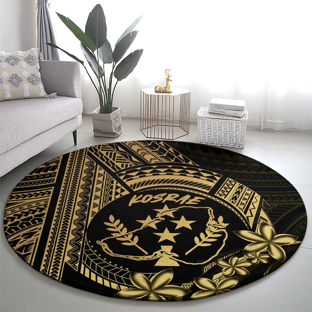 Gold Kosrae Liberation Day Round Carpet September 8 Polynesian Tattoo - Polynesian Pride