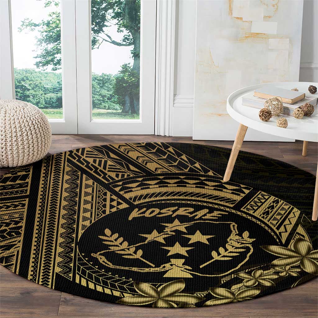 Gold Kosrae Liberation Day Round Carpet September 8 Polynesian Tattoo - Polynesian Pride