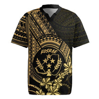 Gold Kosrae Liberation Day Rugby Jersey September 8 Polynesian Tattoo - Polynesian Pride