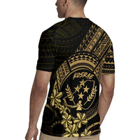 Gold Kosrae Liberation Day Rugby Jersey September 8 Polynesian Tattoo - Polynesian Pride
