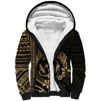 Gold Kosrae Liberation Day Sherpa Hoodie September 8 Polynesian Tattoo - Polynesian Pride