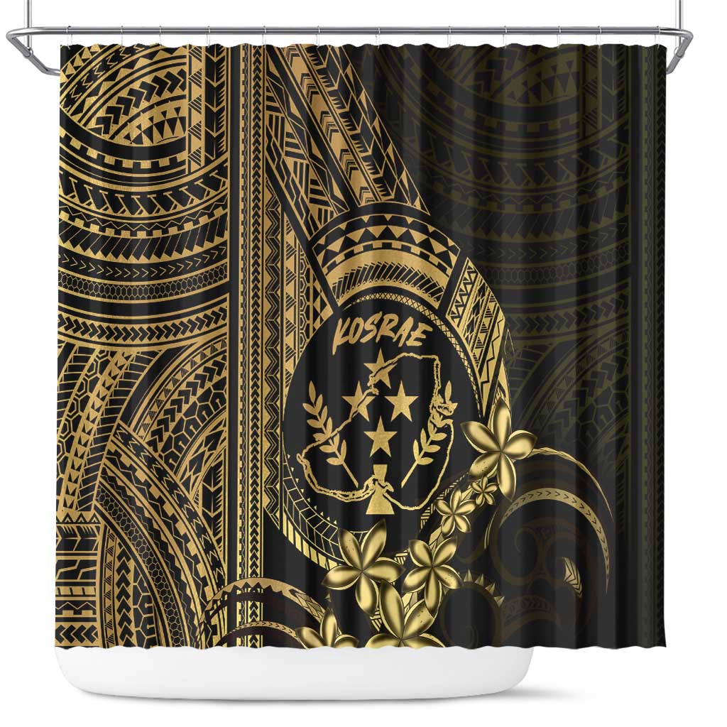 Gold Kosrae Liberation Day Shower Curtain September 8 Polynesian Tattoo - Polynesian Pride