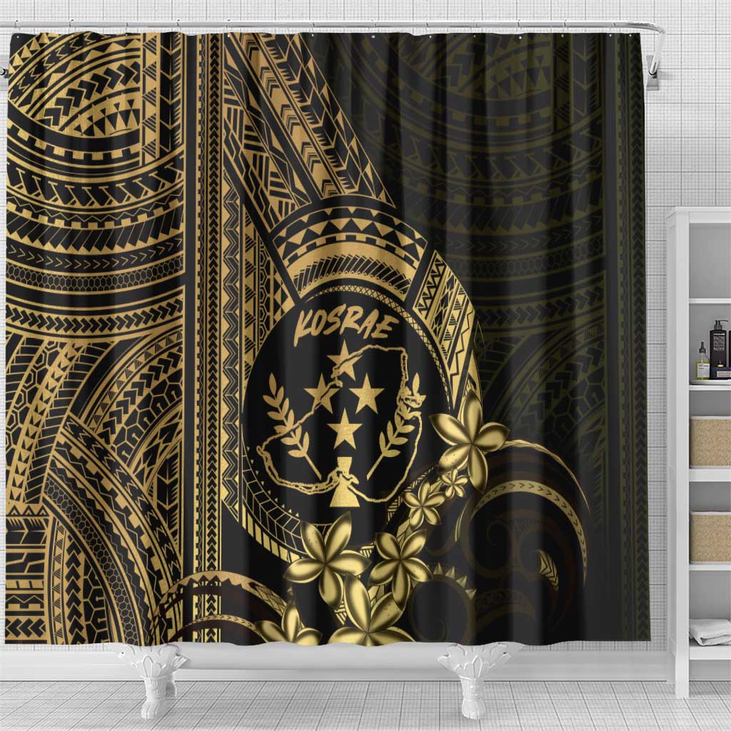 Gold Kosrae Liberation Day Shower Curtain September 8 Polynesian Tattoo - Polynesian Pride