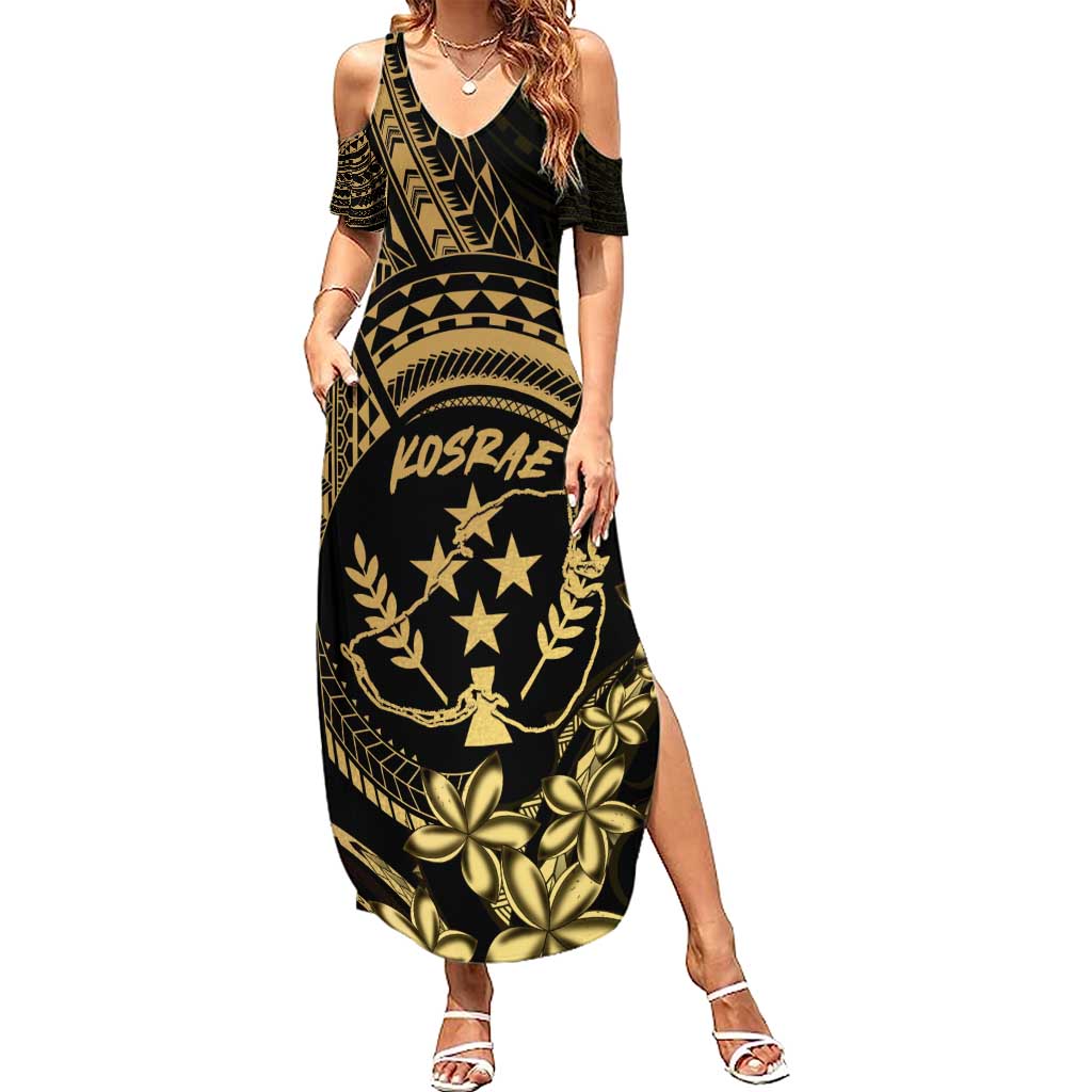 Gold Kosrae Liberation Day Summer Maxi Dress September 8 Polynesian Tattoo - Polynesian Pride