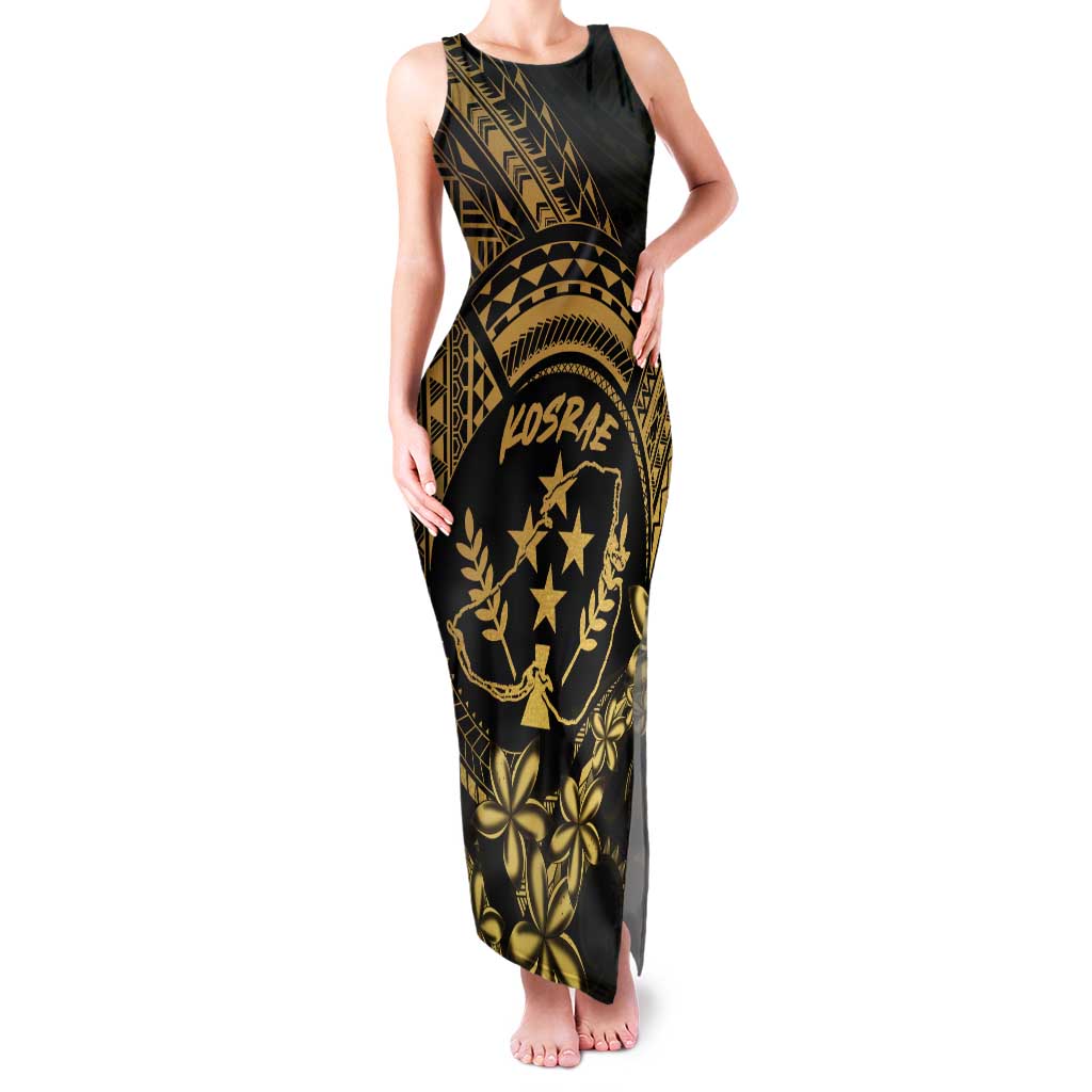 Gold Kosrae Liberation Day Tank Maxi Dress September 8 Polynesian Tattoo - Polynesian Pride