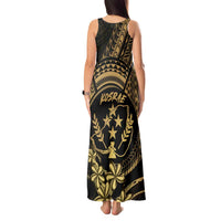 Gold Kosrae Liberation Day Tank Maxi Dress September 8 Polynesian Tattoo - Polynesian Pride