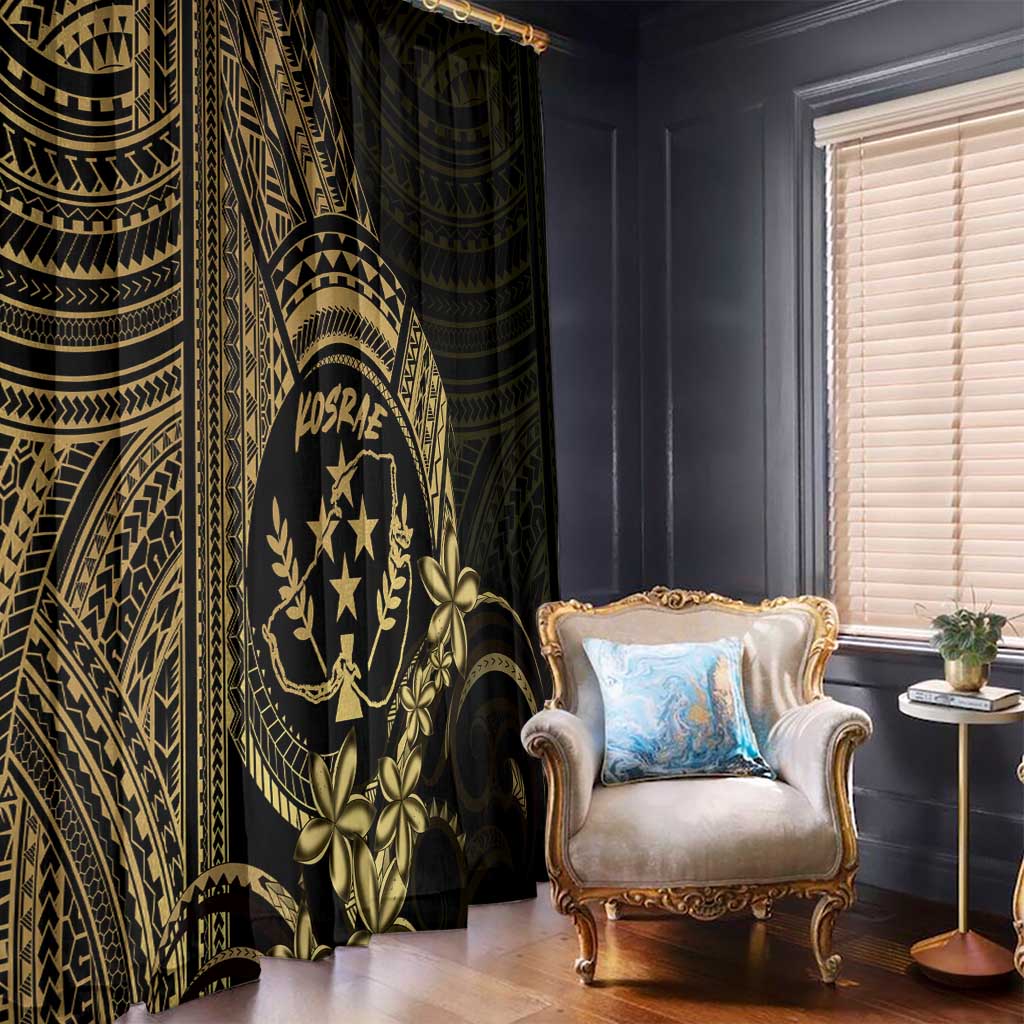 Gold Kosrae Liberation Day Window Curtain September 8 Polynesian Tattoo - Polynesian Pride