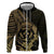 Gold Kosrae Liberation Day Zip Hoodie September 8 Polynesian Tattoo - Polynesian Pride