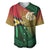 Personalised Long Live Vanuatu Independence Day Baseball Jersey 45th Anniversary Woven Pattern - Polynesian Pride