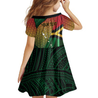 Personalised Long Live Vanuatu Independence Day Family Matching Off The Shoulder Long Sleeve Dress and Hawaiian Shirt 45th Anniversary Woven Pattern LT14 - Polynesian Pride