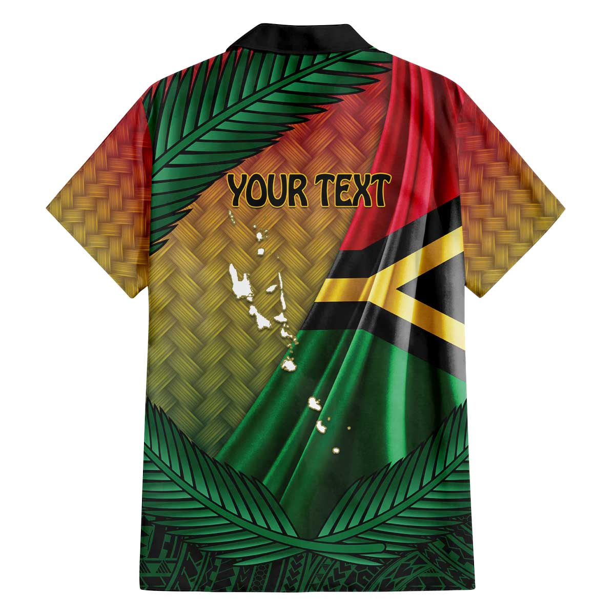 Personalised Long Live Vanuatu Independence Day Family Matching Off The Shoulder Long Sleeve Dress and Hawaiian Shirt 45th Anniversary Woven Pattern LT14 - Polynesian Pride