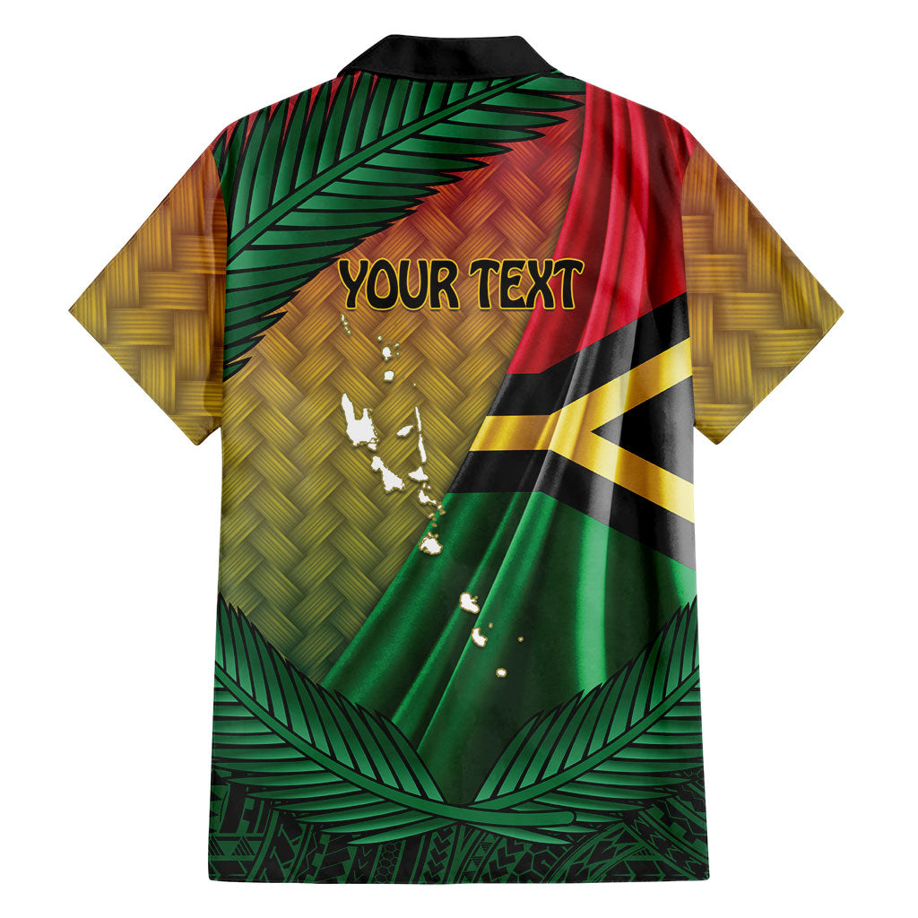 Personalised Long Live Vanuatu Independence Day Family Matching Puletasi and Hawaiian Shirt 46th Anniversary Woven Pattern LT14 - Polynesian Pride