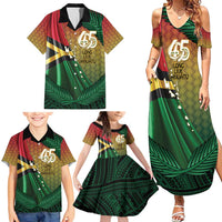 Personalised Long Live Vanuatu Independence Day Family Matching Summer Maxi Dress and Hawaiian Shirt 45th Anniversary Woven Pattern - Polynesian Pride