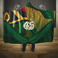 Long Live Vanuatu Independence Day Hooded Blanket 45th Anniversary Woven Pattern - Polynesian Pride