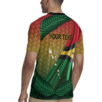 Personalised Long Live Vanuatu Independence Day Rugby Jersey 45th Anniversary Woven Pattern - Polynesian Pride