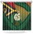 Long Live Vanuatu Independence Day Shower Curtain 45th Anniversary Woven Pattern - Polynesian Pride