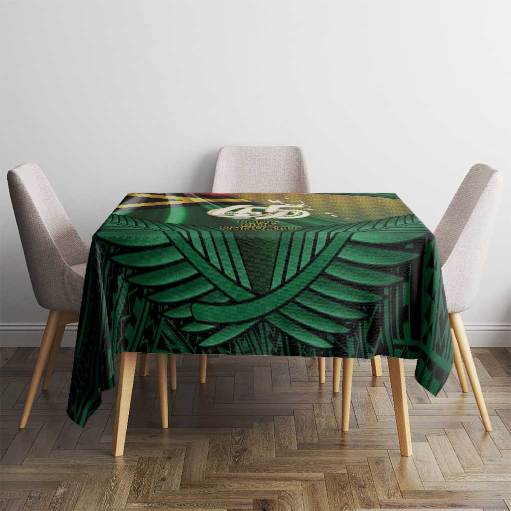 Long Live Vanuatu Independence Day Tablecloth 45th Anniversary Woven Pattern - Polynesian Pride