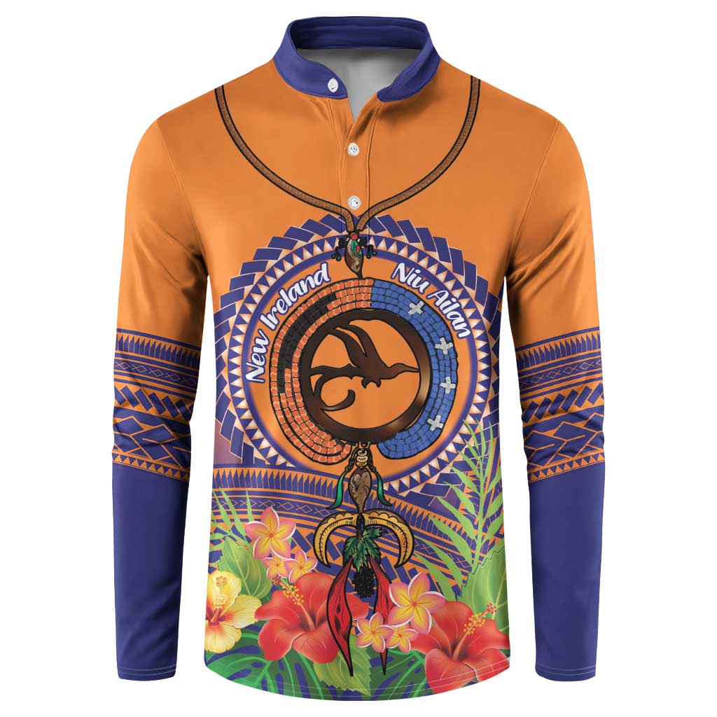 PNG New Ireland Province Button Sweatshirt Niu Ailan Necklace Polynesian Tattoo - Polynesian Pride