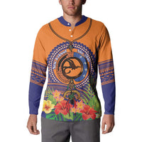 PNG New Ireland Province Button Sweatshirt Niu Ailan Necklace Polynesian Tattoo - Polynesian Pride