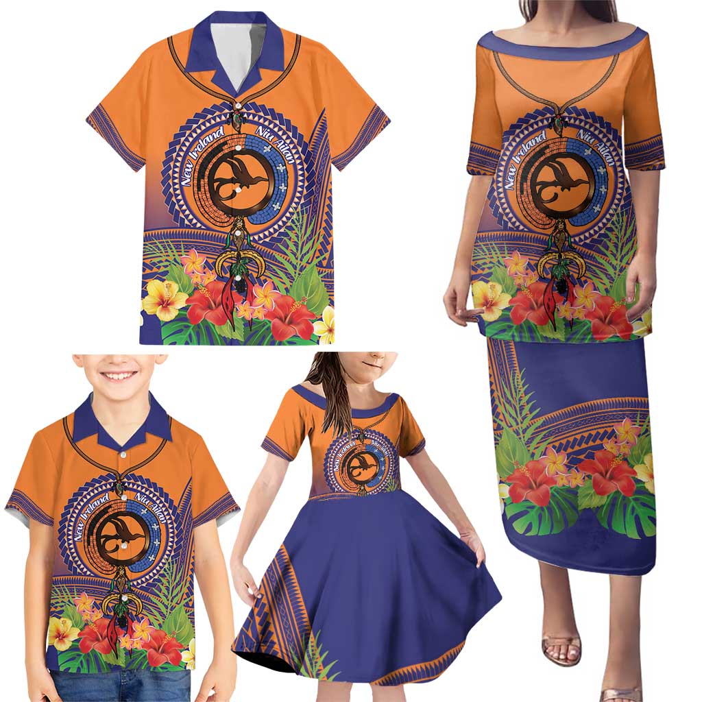 PNG New Ireland Province Family Matching Puletasi and Hawaiian Shirt Niu Ailan Necklace Polynesian Tattoo - Polynesian Pride