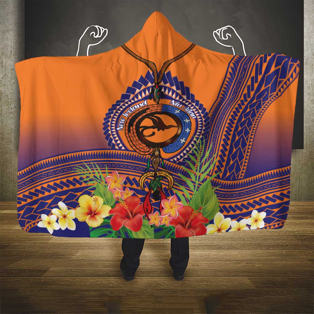 PNG New Ireland Province Hooded Blanket Niu Ailan Necklace Polynesian Tattoo - Polynesian Pride