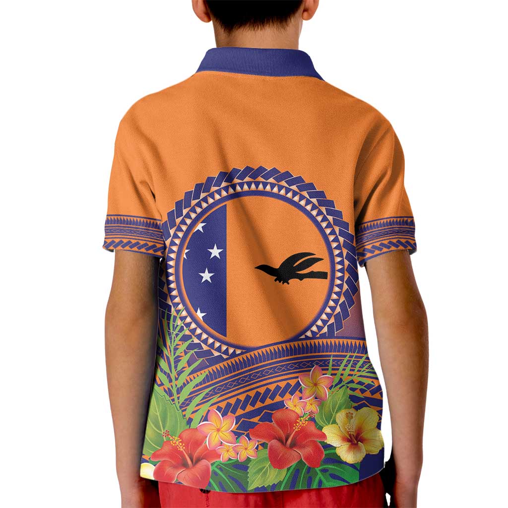 PNG New Ireland Province Kid Polo Shirt Niu Ailan Necklace Polynesian Tattoo - Polynesian Pride