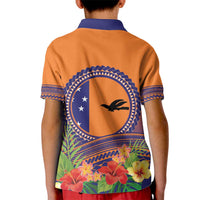 PNG New Ireland Province Kid Polo Shirt Niu Ailan Necklace Polynesian Tattoo - Polynesian Pride