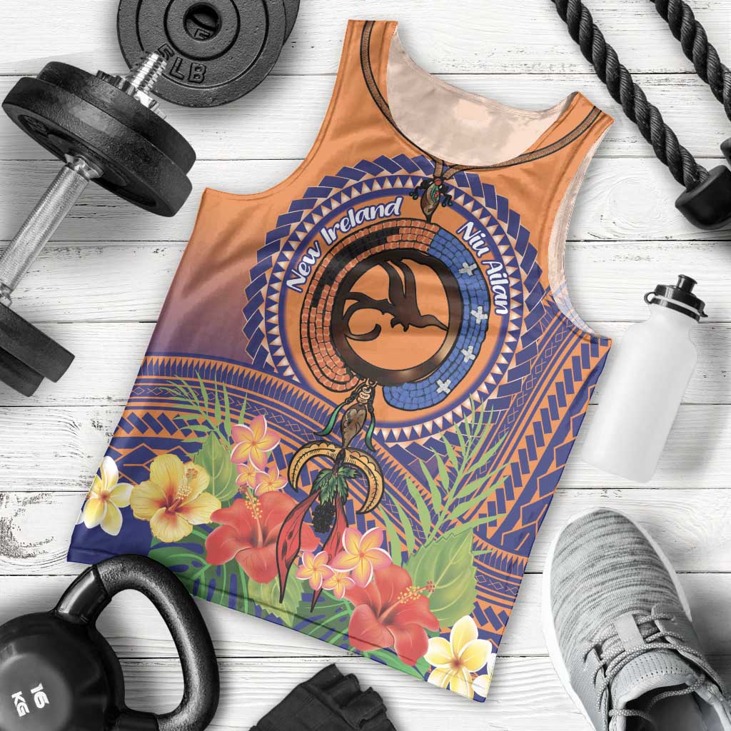 PNG New Ireland Province Men Tank Top Niu Ailan Necklace Polynesian Tattoo LT14 - Polynesian Pride