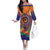 PNG New Ireland Province Off The Shoulder Long Sleeve Dress Niu Ailan Necklace Polynesian Tattoo - Polynesian Pride