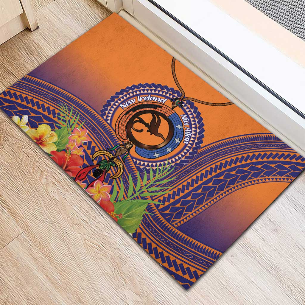 PNG New Ireland Province Rubber Doormat Niu Ailan Necklace Polynesian Tattoo - Polynesian Pride