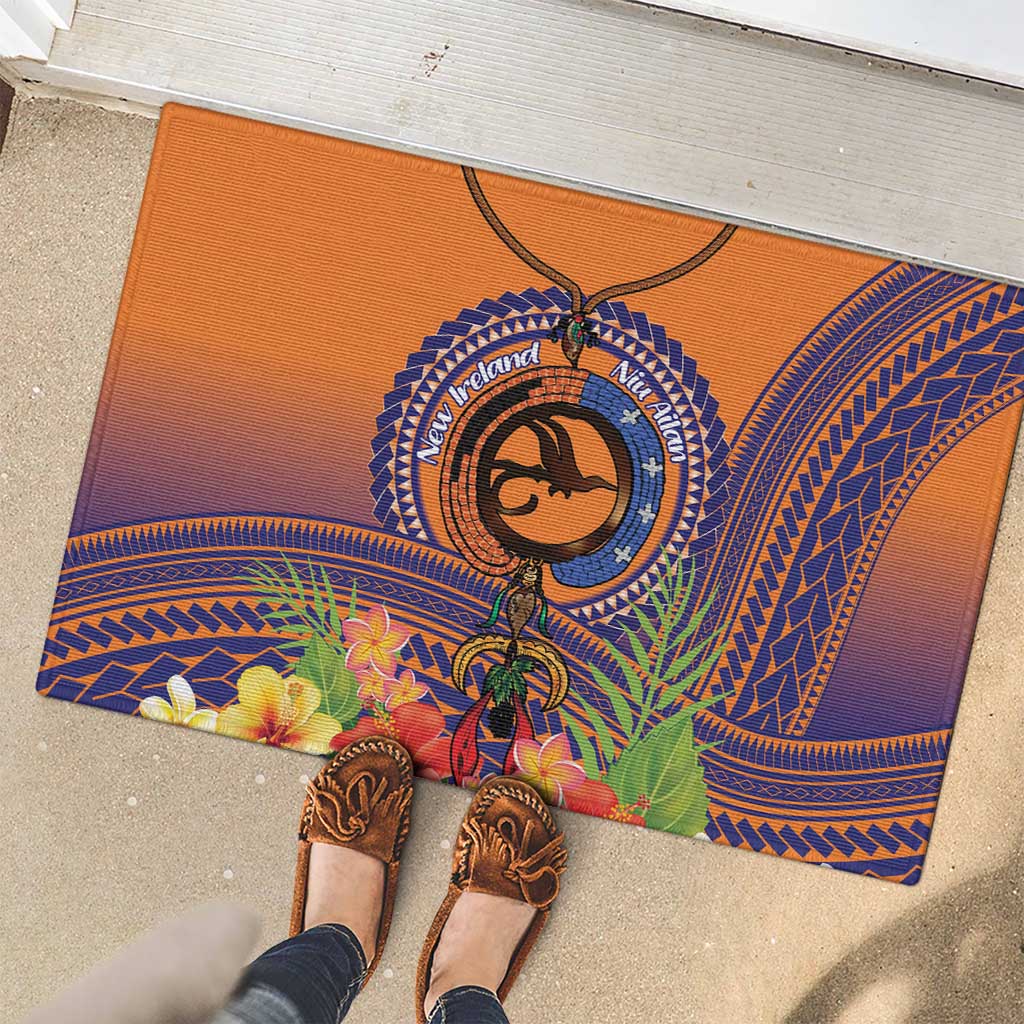 PNG New Ireland Province Rubber Doormat Niu Ailan Necklace Polynesian Tattoo - Polynesian Pride