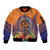 PNG New Ireland Province Sleeve Zip Bomber Jacket Niu Ailan Necklace Polynesian Tattoo - Polynesian Pride
