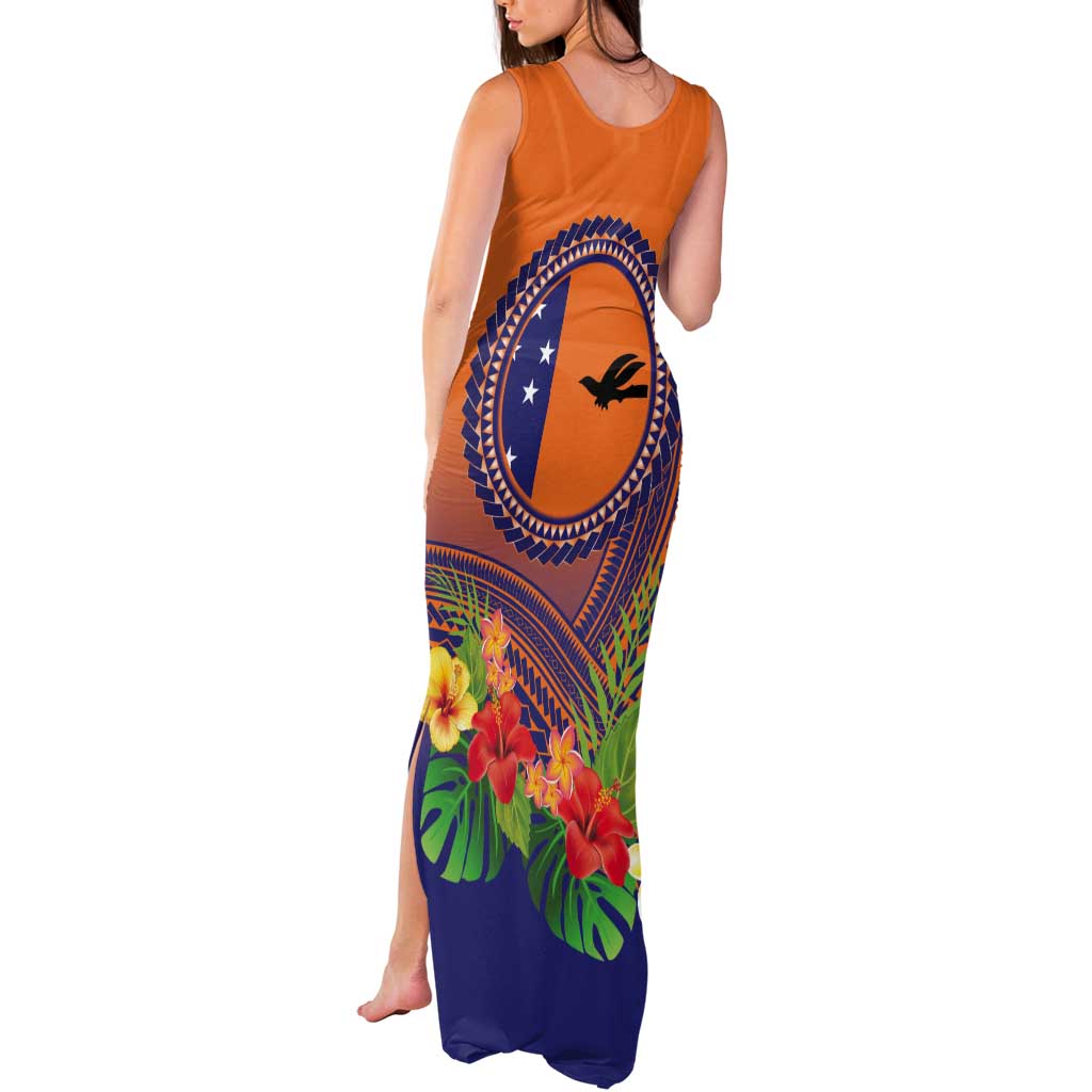 PNG New Ireland Province Tank Maxi Dress Niu Ailan Necklace Polynesian Tattoo - Polynesian Pride