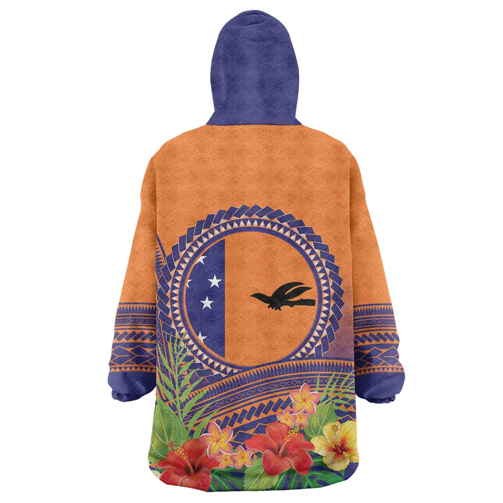 PNG New Ireland Province Wearable Blanket Hoodie Niu Ailan Necklace Polynesian Tattoo - Polynesian Pride
