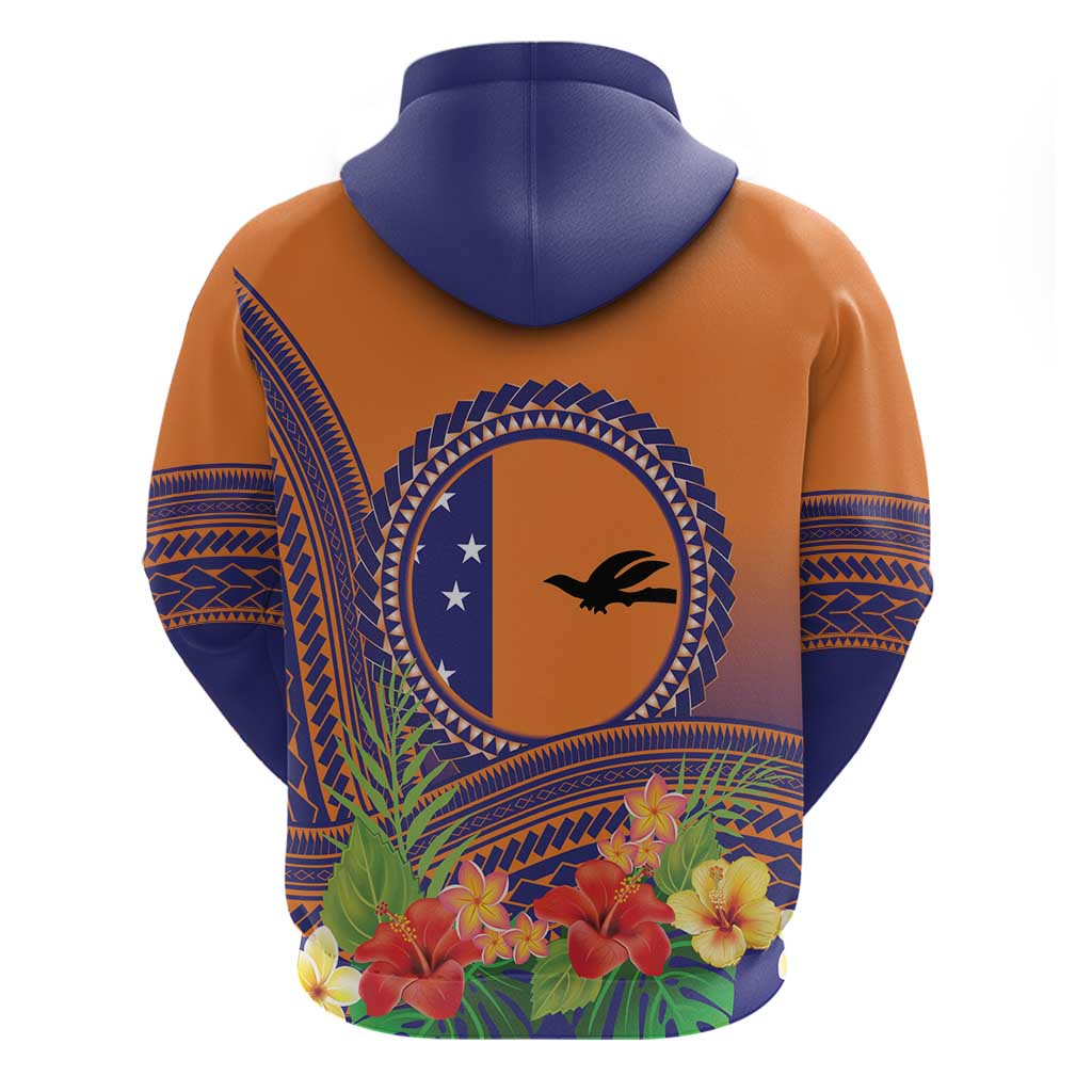 PNG New Ireland Province Zip Hoodie Niu Ailan Necklace Polynesian Tattoo LT14 - Polynesian Pride