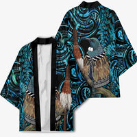 New Zealand Tui Bird Taiaha Kimono Maori Weapon Paua Shell Mix Silver Fern