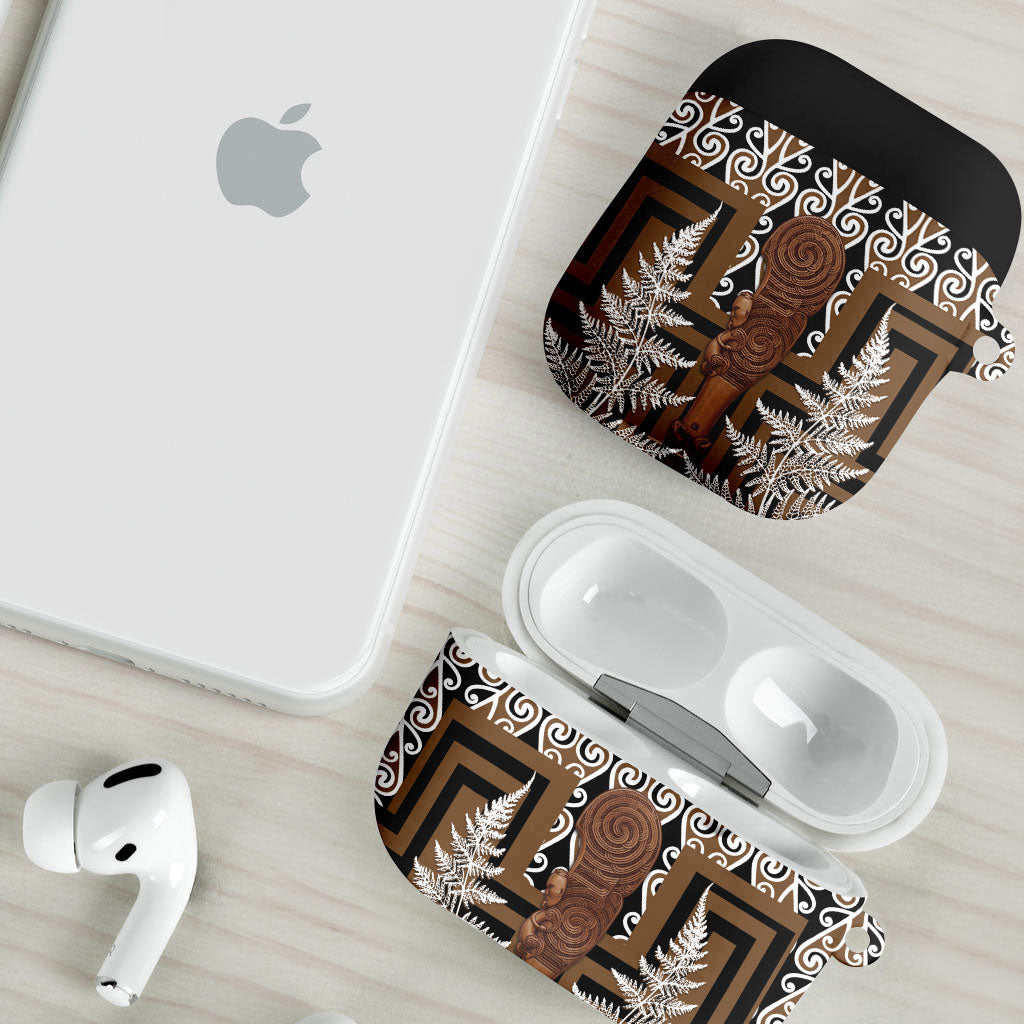 Wahaika New Zealand AirPods Case Maori Weapon Kowhaiwhai Fern Poutama Motifs