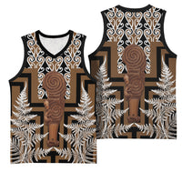Wahaika New Zealand Basketball Jersey Maori Weapon Kowhaiwhai Fern Poutama Motifs