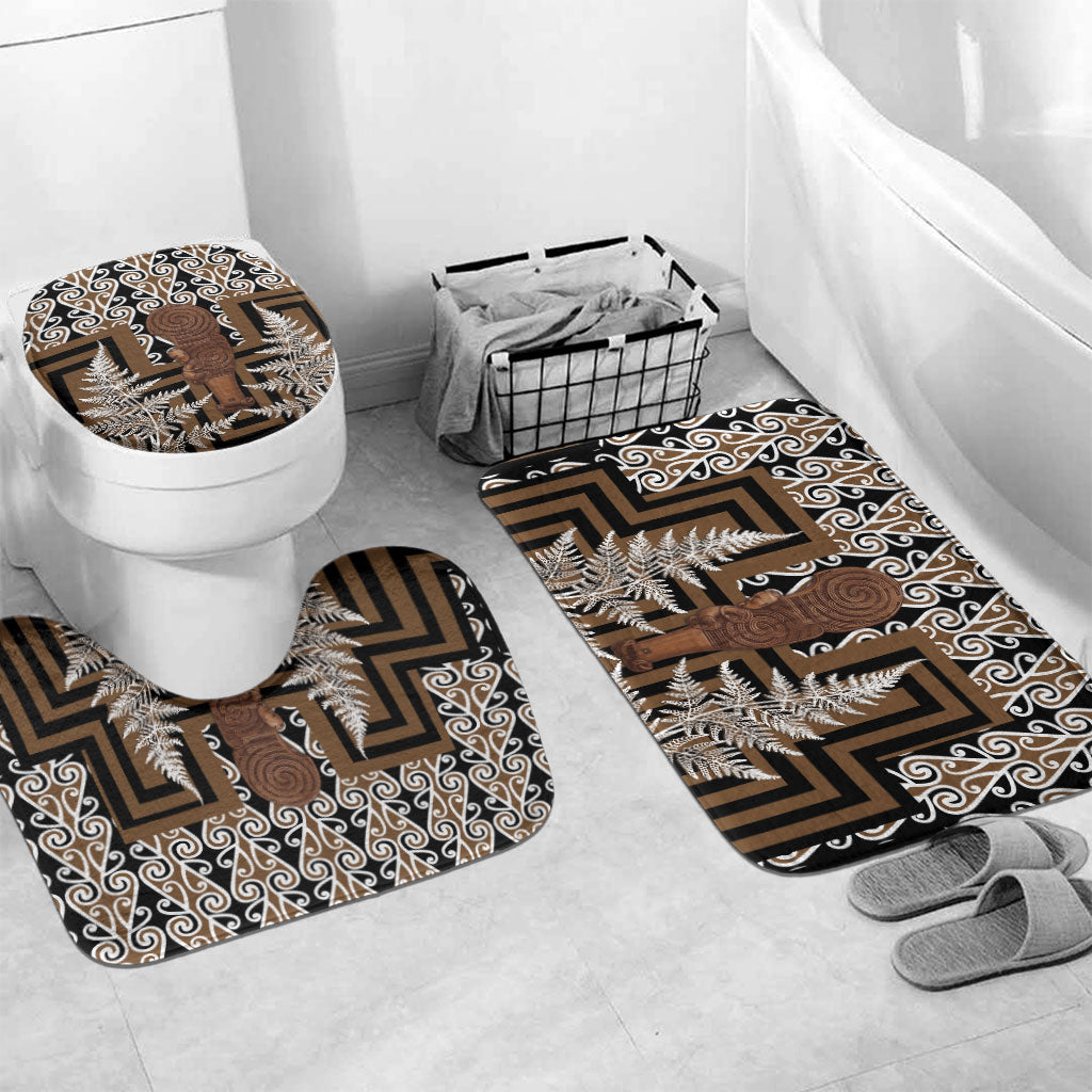 Wahaika New Zealand Bathroom Set Maori Weapon Kowhaiwhai Fern Poutama Motifs