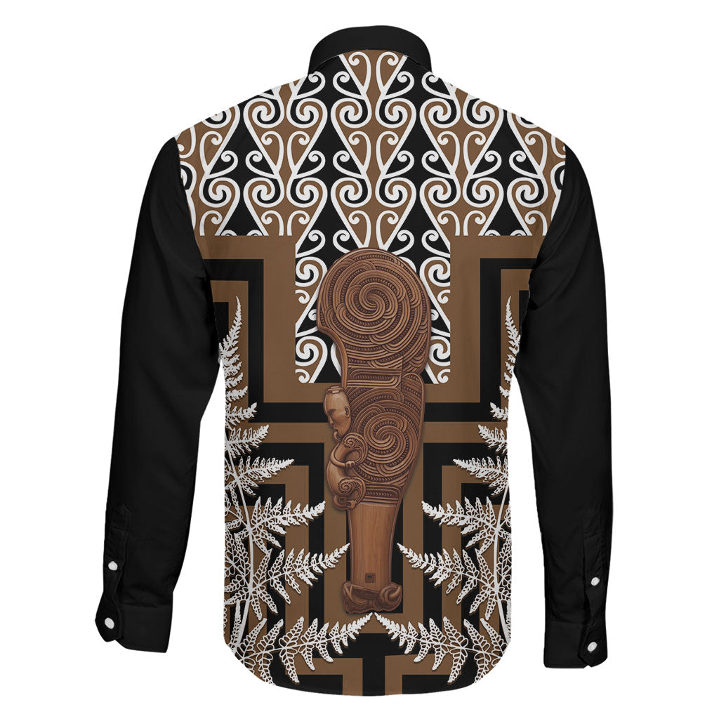 Wahaika New Zealand Family Matching Tank Maxi Dress and Hawaiian Shirt Maori Weapon Kowhaiwhai Fern Poutama Motifs