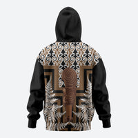 Wahaika New Zealand Hoodie Maori Weapon Kowhaiwhai Fern Poutama Motifs