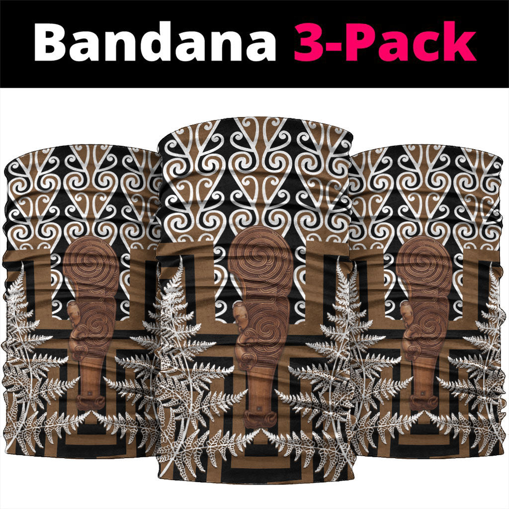 Wahaika New Zealand Neck Gaiter Maori Weapon Kowhaiwhai Fern Poutama Motifs