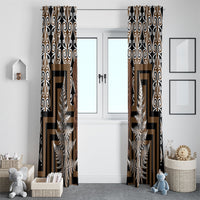 Wahaika New Zealand Window Curtain Maori Weapon Kowhaiwhai Fern Poutama Motifs