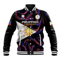 Philippines Football Baseball Jacket 2023 World Cup Go Filipinas Feather Black Version LT14 Unisex Black - Polynesian Pride
