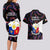 Philippines Football Couples Matching Long Sleeve Bodycon Dress and Hawaiian Shirt 2023 World Cup Go Filipinas Feather Black Version LT14 - Polynesian Pride