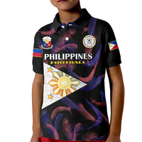 Philippines Football Kid Polo Shirt 2023 World Cup Go Filipinas Feather Black Version LT14 Kid Black - Polynesian Pride